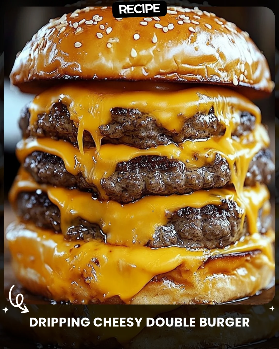 Dripping Cheesy Double Burger