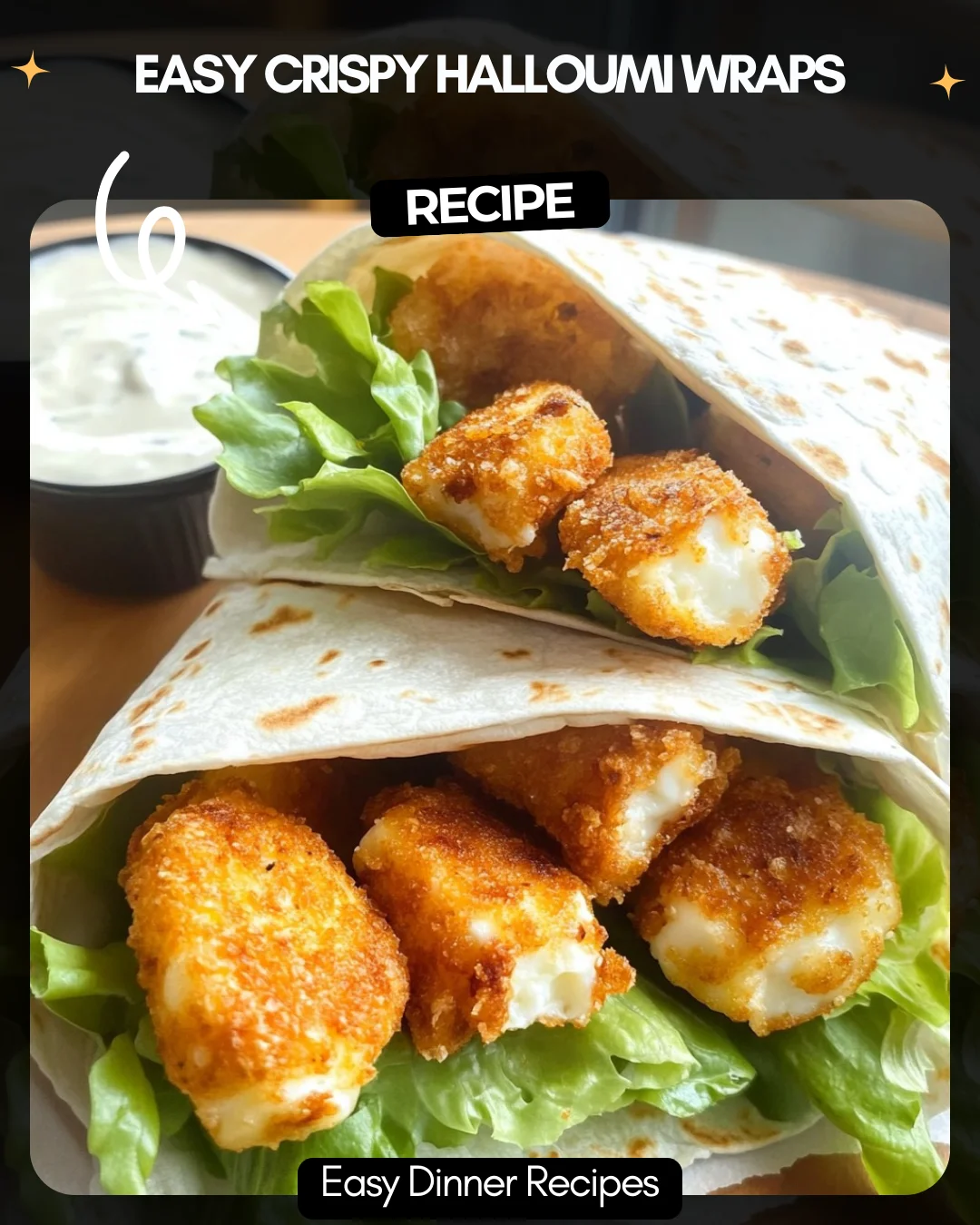 Easy Crispy Halloumi Wraps