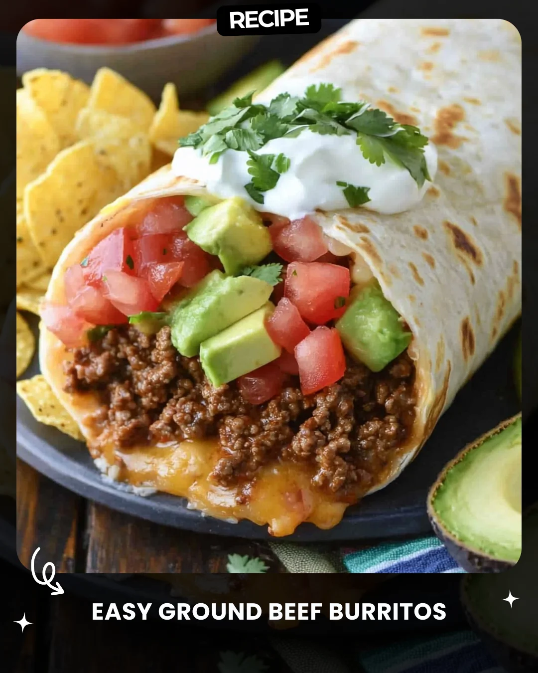 Easy Ground Beef Burritos