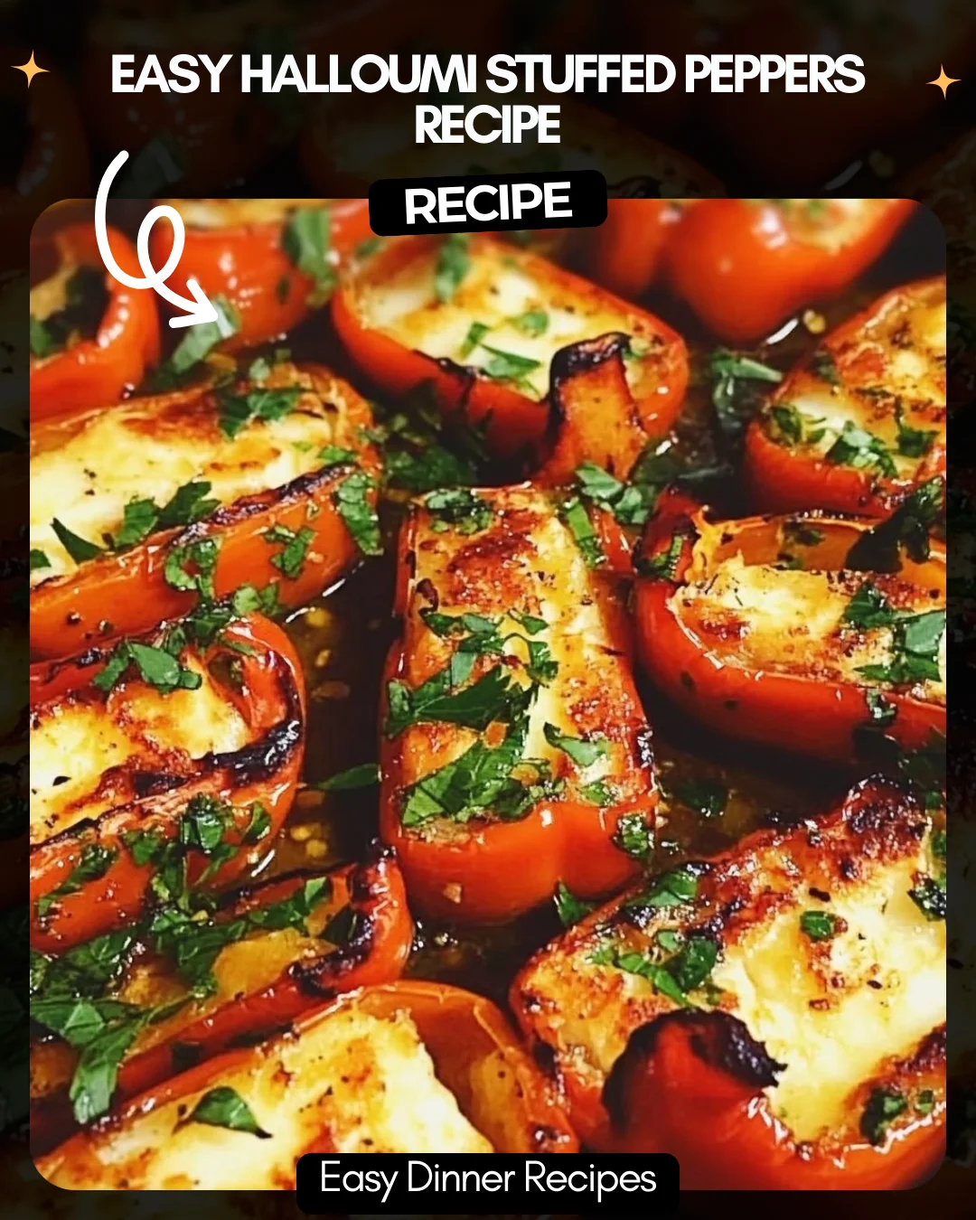 Easy Halloumi Stuffed Peppers Recipe