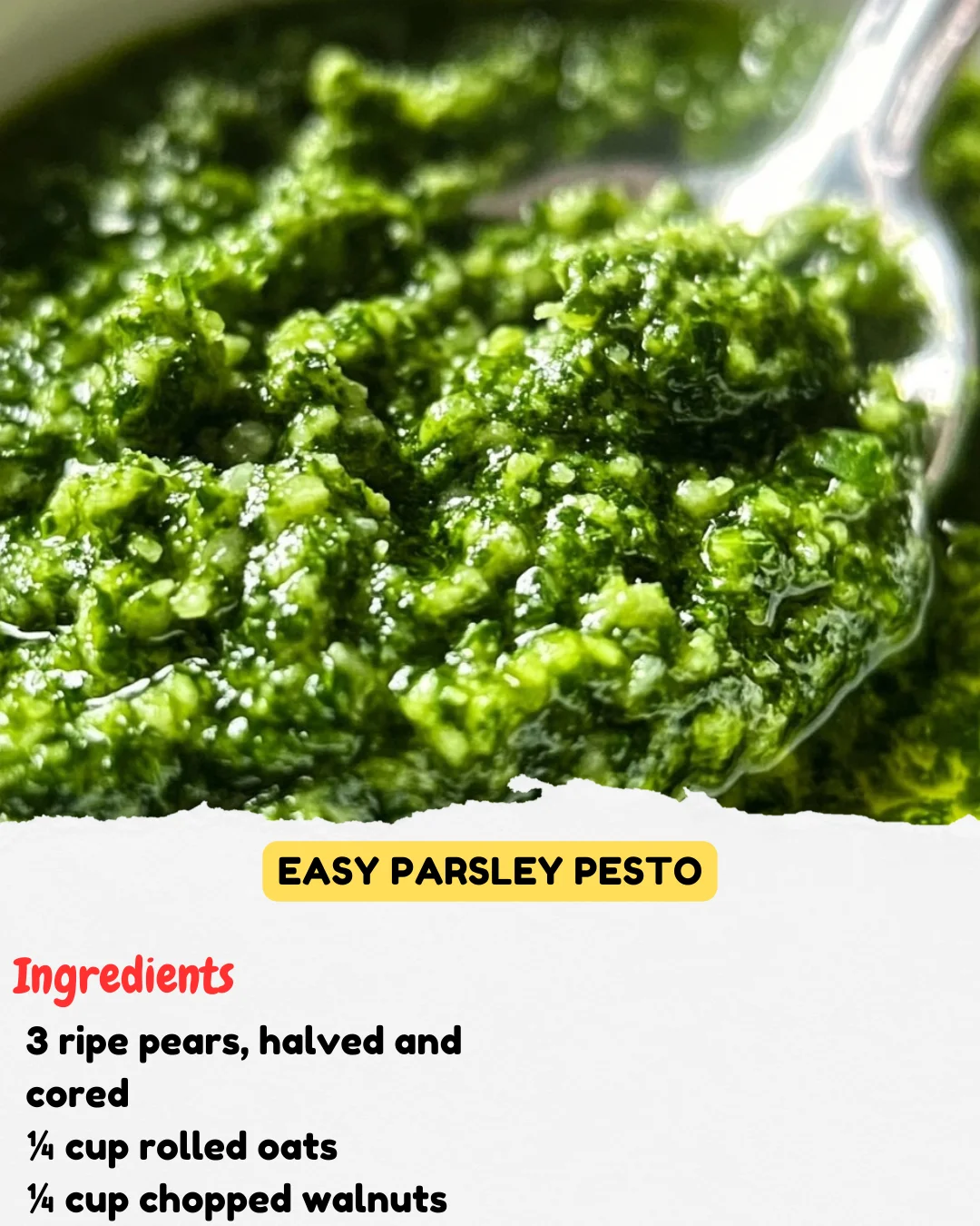 Easy Parsley Pesto