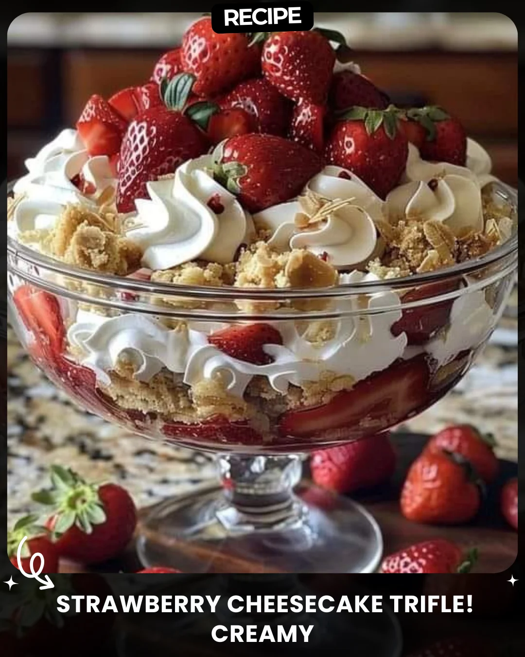 Enjoy a spoonful of summer with our Strawberry Cheesecake Trifle! It’s creamy,