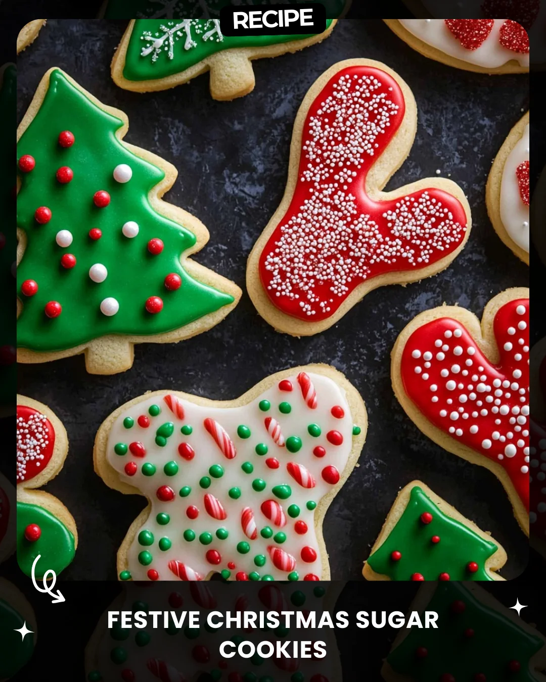 Festive Christmas Sugar Cookies