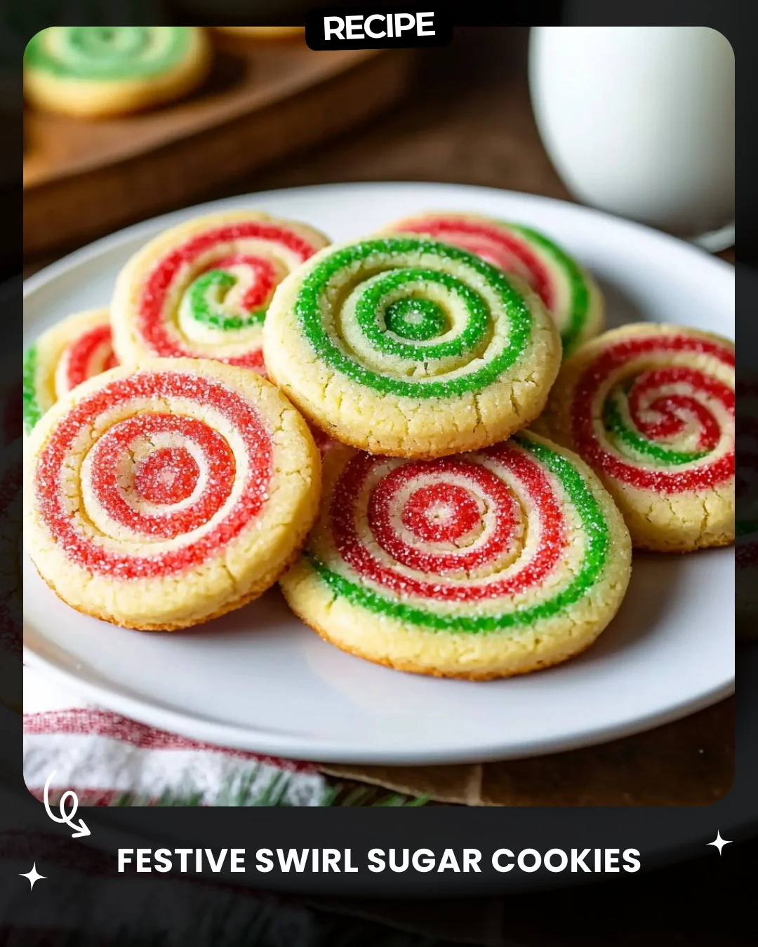 Festive Swirl Sugar Cookies
