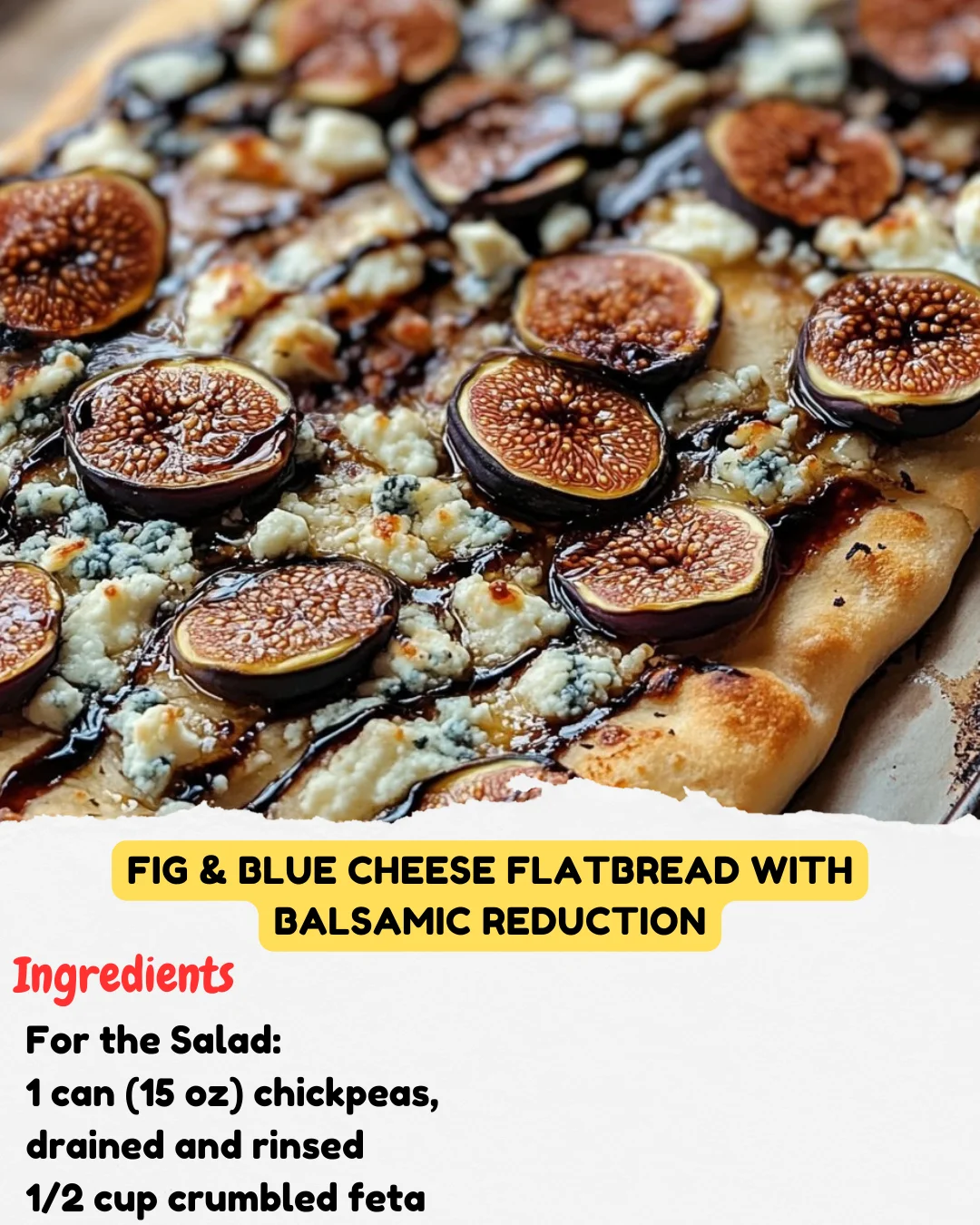 Fig & Blue Cheese Flatbread with Balsamic Reduction