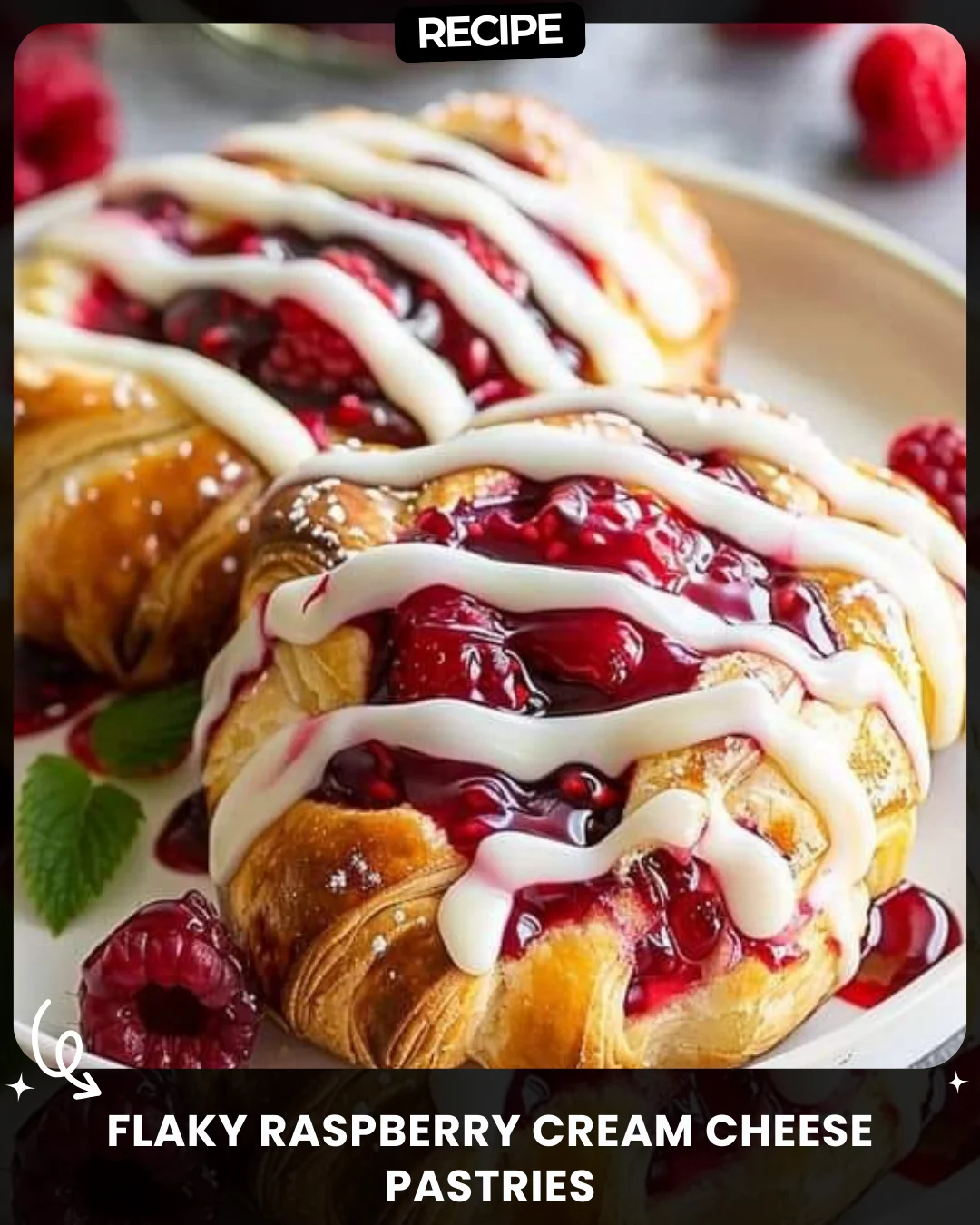 Flaky Raspberry Cream Cheese Pastries