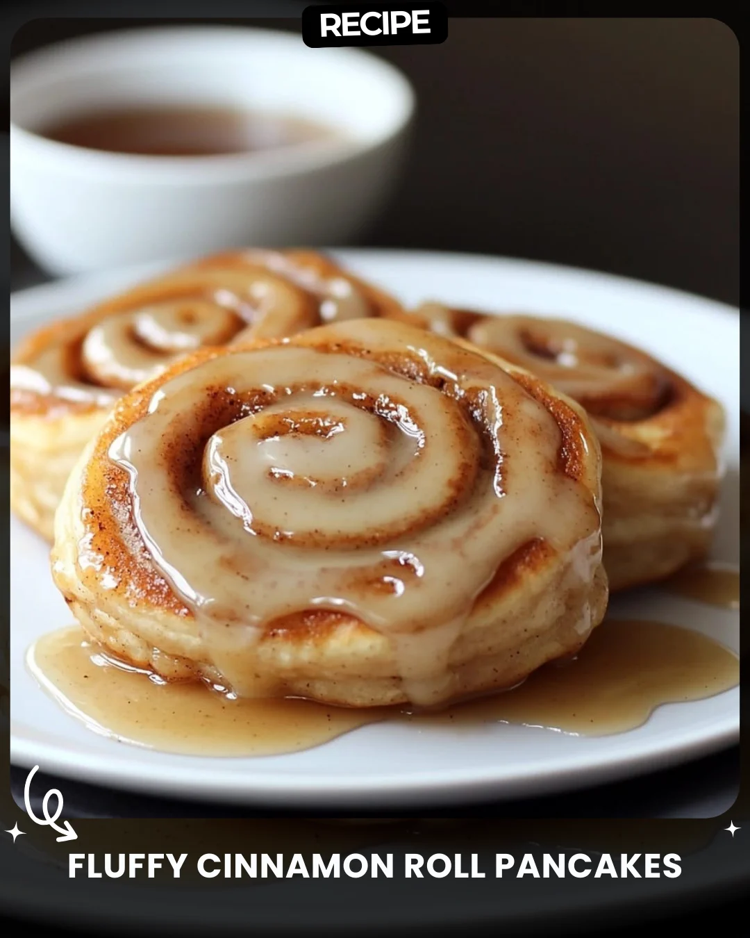 Fluffy Cinnamon Roll Pancakes