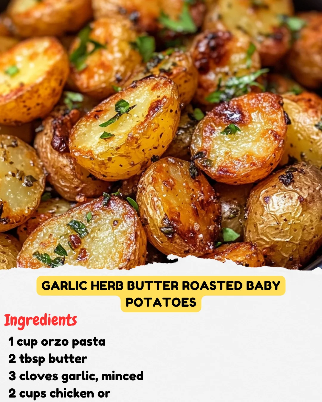 Garlic Herb Butter Roasted Baby Potatoes