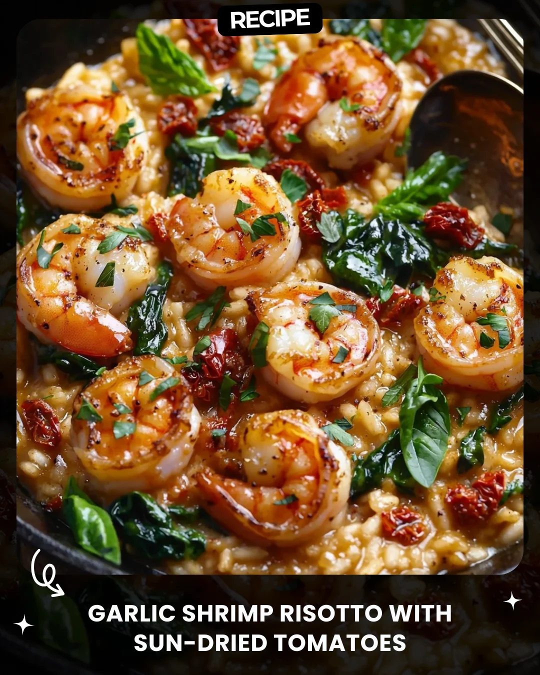 Garlic Shrimp Risotto with Sun-Dried Tomatoes