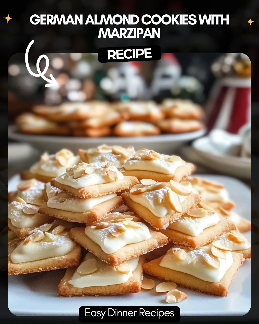 German Almond Cookies with Marzipan