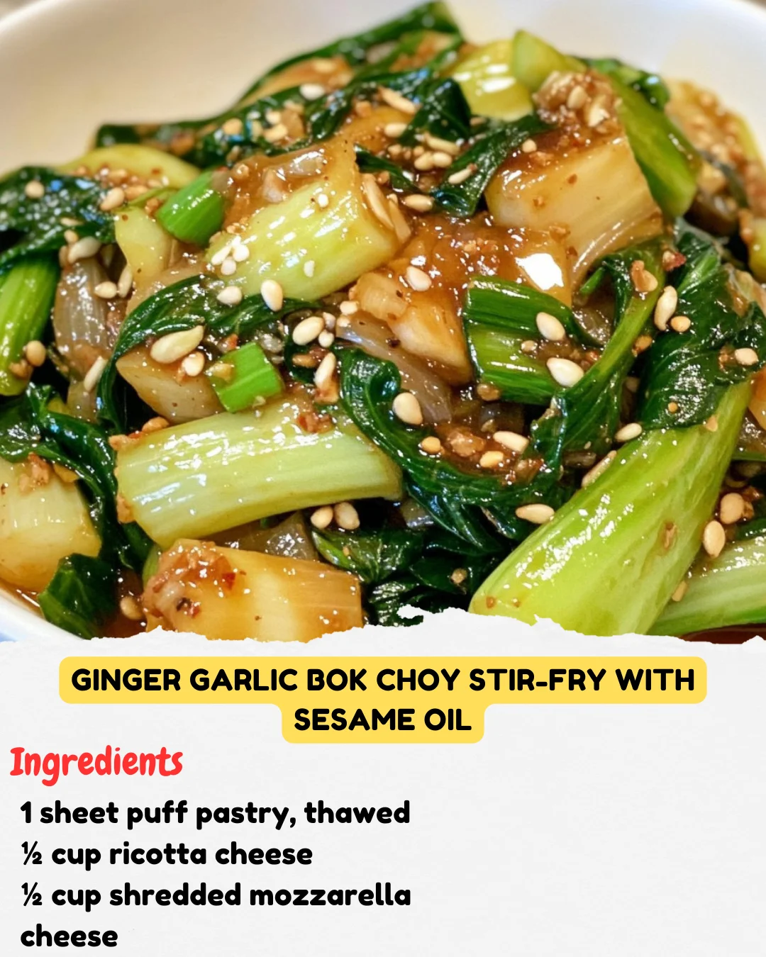 Ginger Garlic Bok Choy Stir-Fry with Sesame Oil