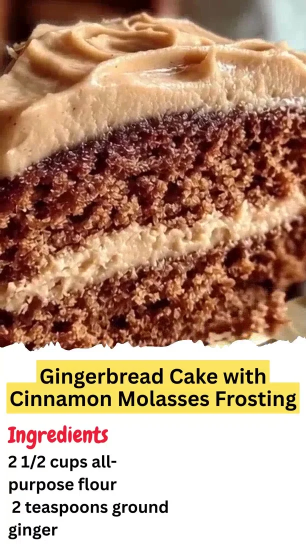 Gingerbread Cake with Cinnamon Molasses Frosting
