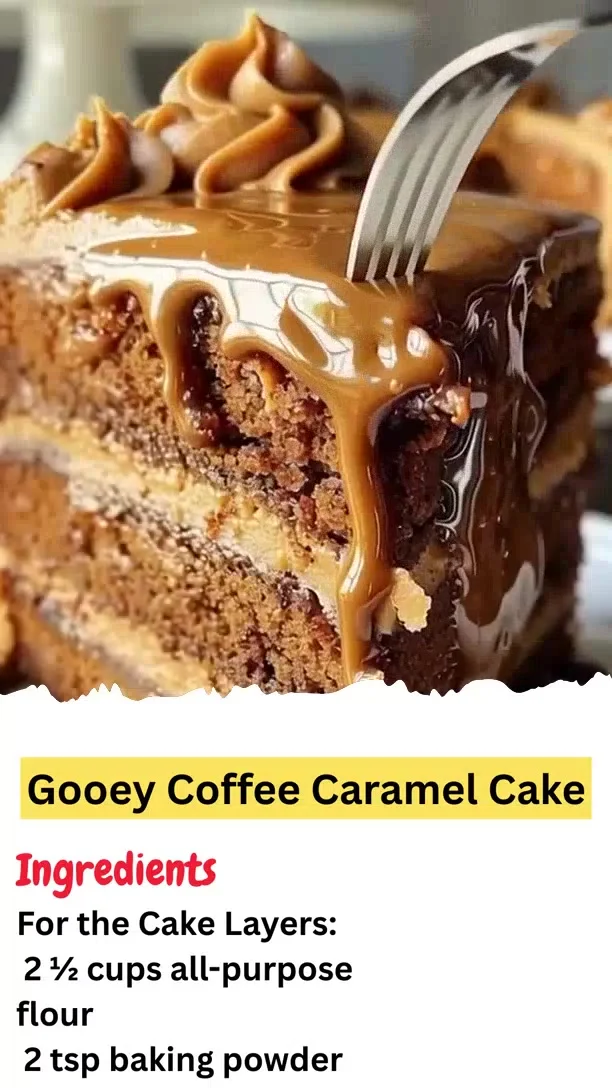 Gooey Coffee Caramel Cake