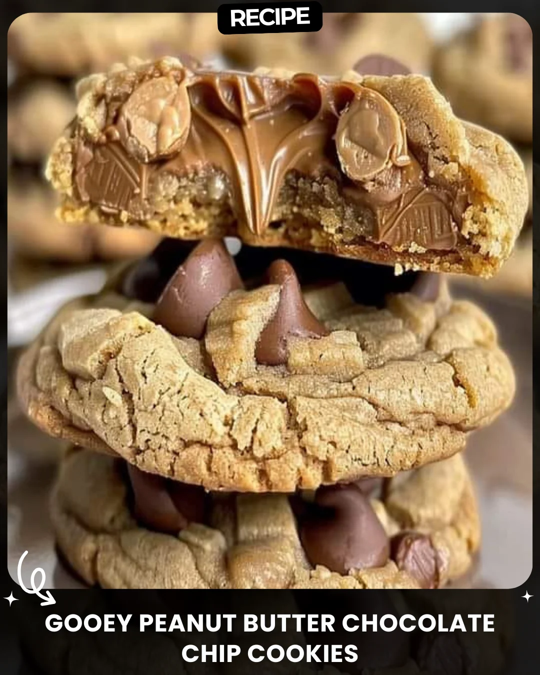 Gooey Peanut Butter Chocolate Chip Cookies