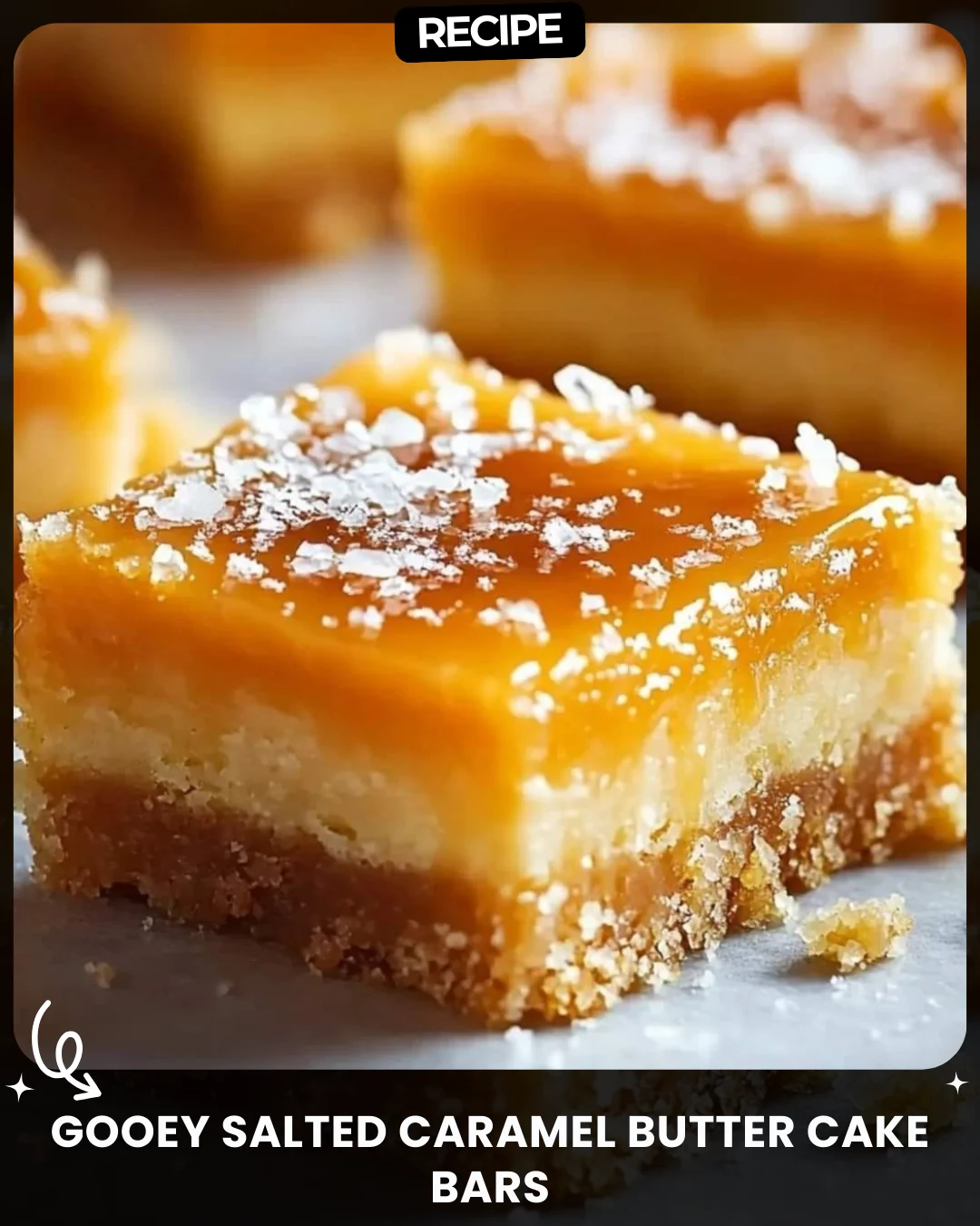 Gooey Salted Caramel Butter Cake Bars