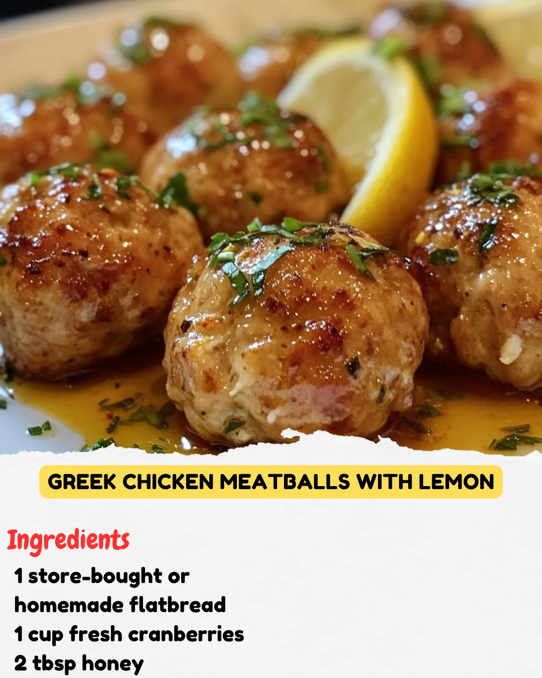 Greek Chicken Meatballs with Lemon