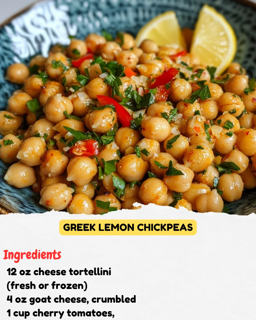 Greek Lemon Chickpeas