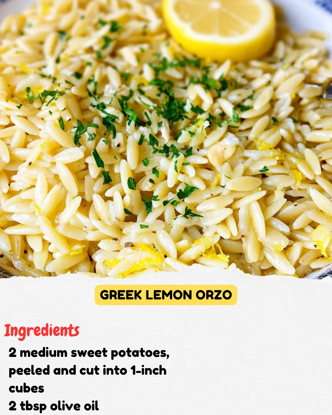 Greek Lemon Orzo