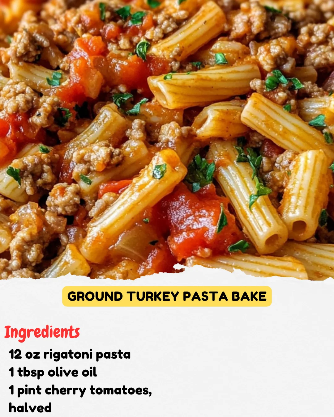 Ground Turkey Pasta Bake