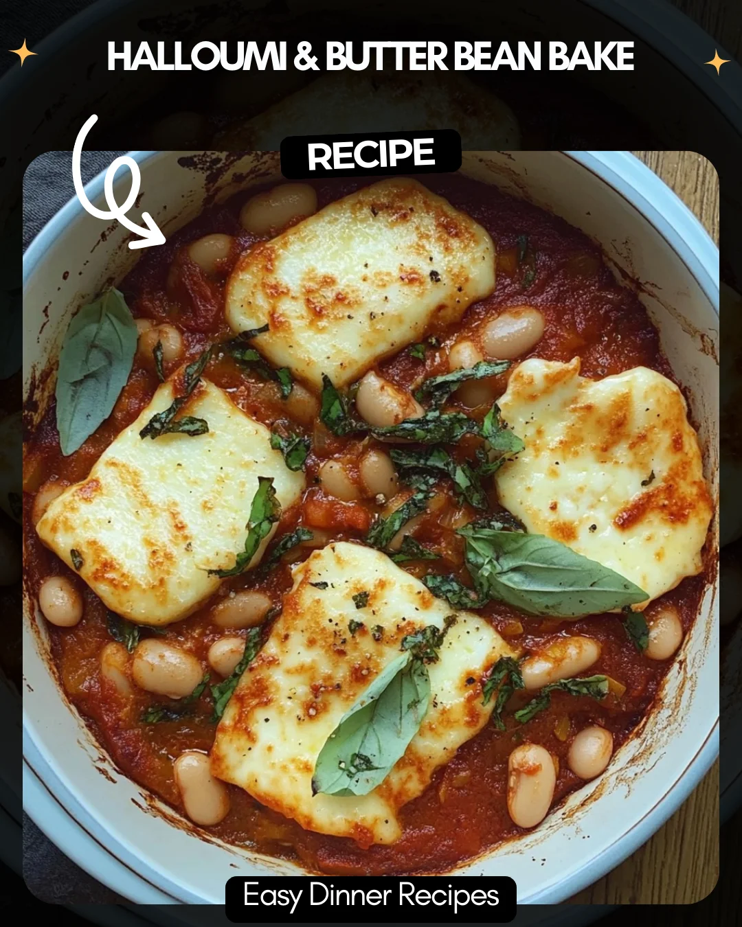 Halloumi & Butter Bean Bake