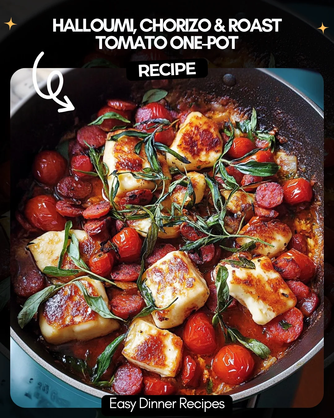 Halloumi, Chorizo & Roast Tomato One-Pot