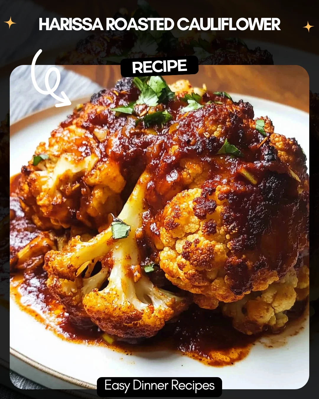 Harissa Roasted Cauliflower