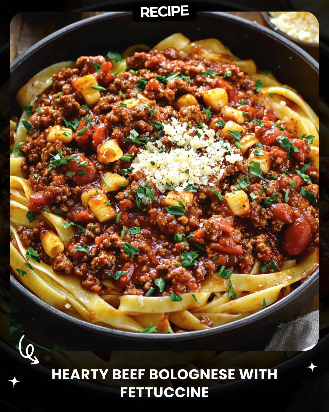 Hearty Beef Bolognese with Fettuccine