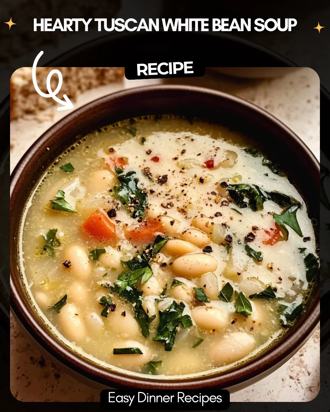 Hearty Tuscan White Bean Soup