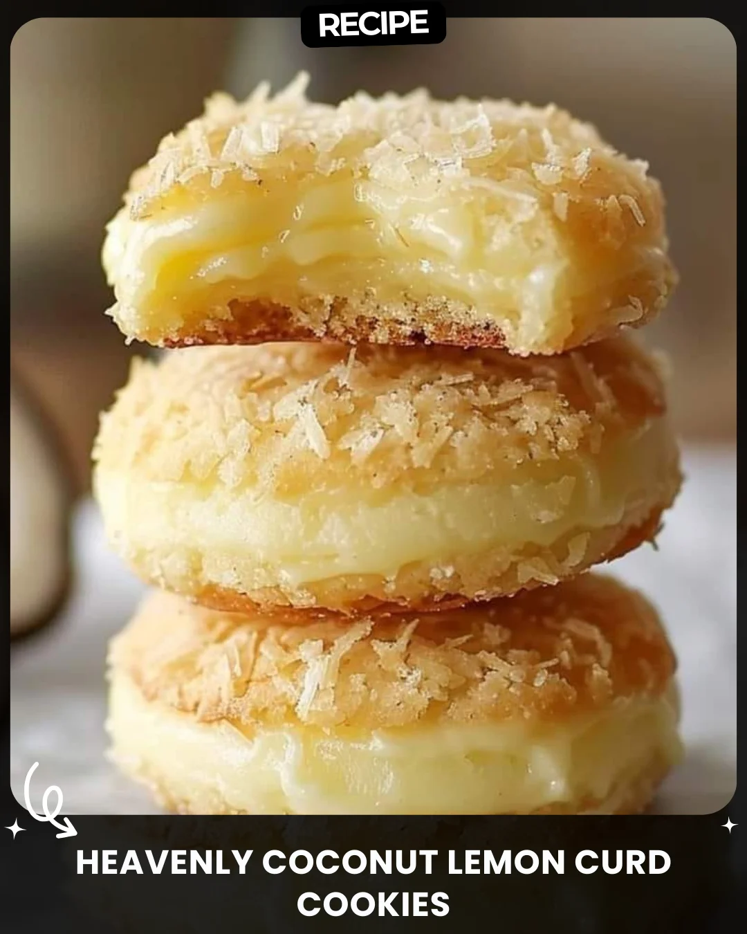 Heavenly Coconut Lemon Curd Cookies