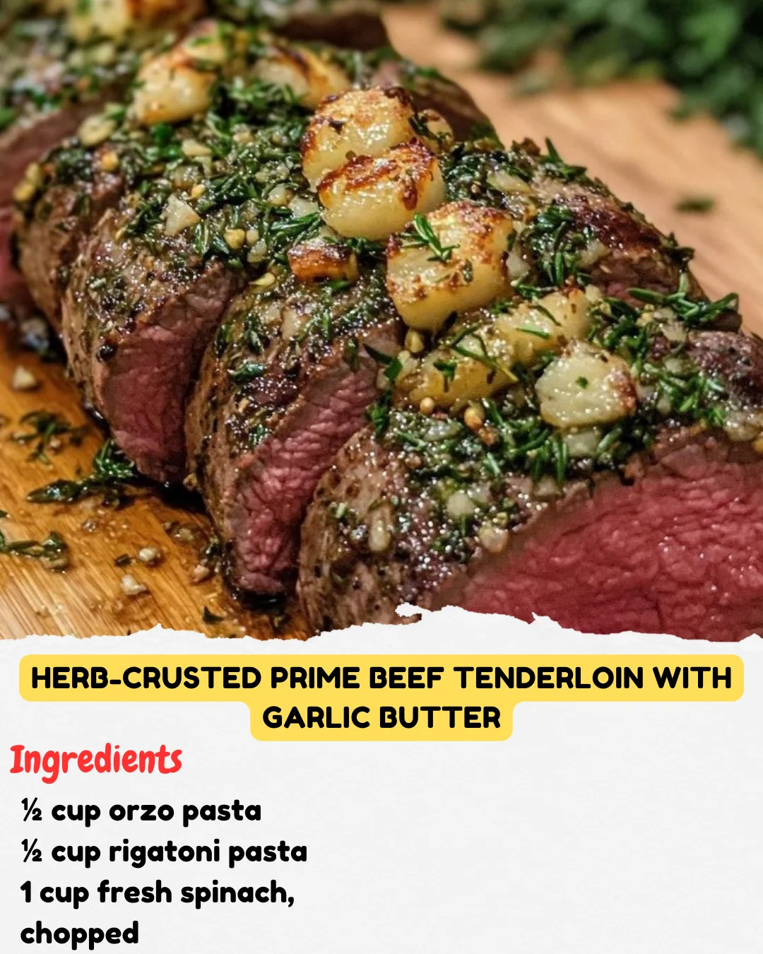 Herb-Crusted Prime Beef Tenderloin with Garlic Butter