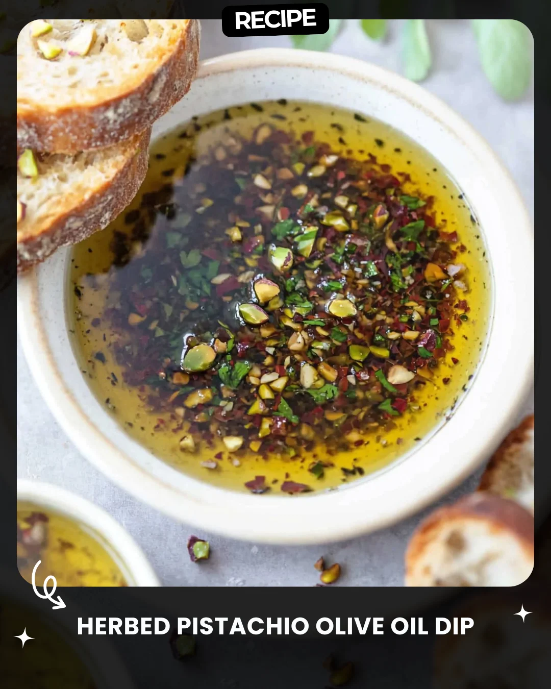 Herbed Pistachio Olive Oil Dip