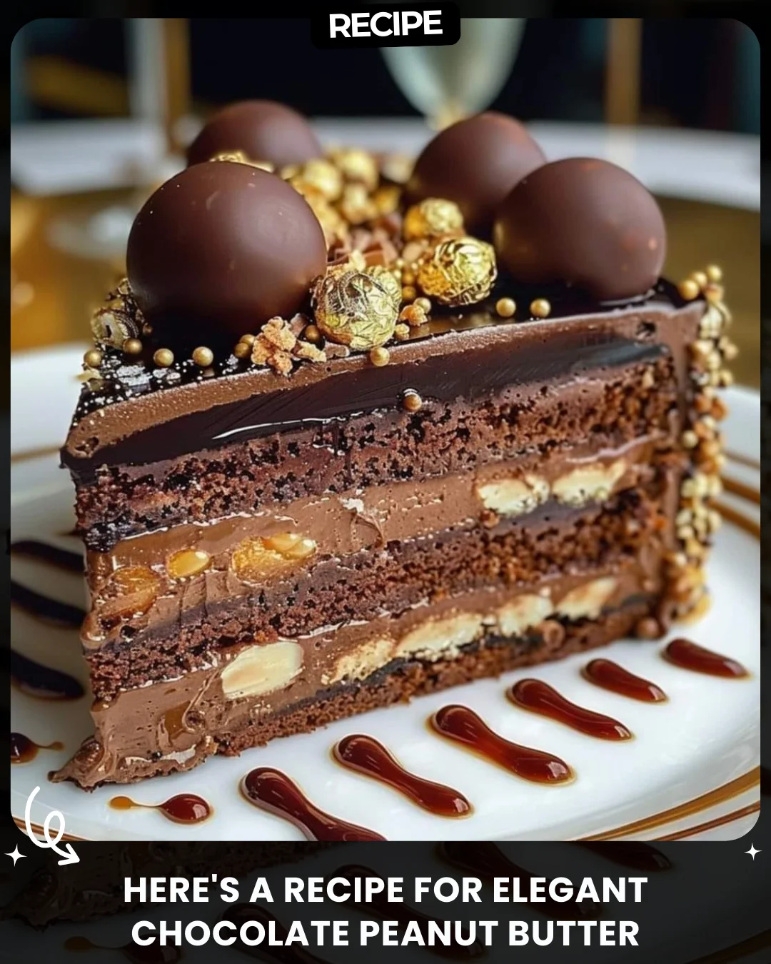 Here's a recipe for Elegant Chocolate Peanut Butter Cheesecake: