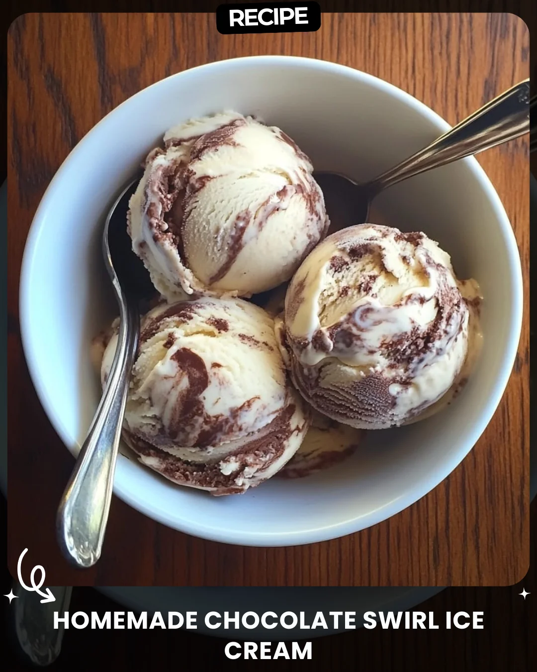 Homemade Chocolate Swirl Ice Cream