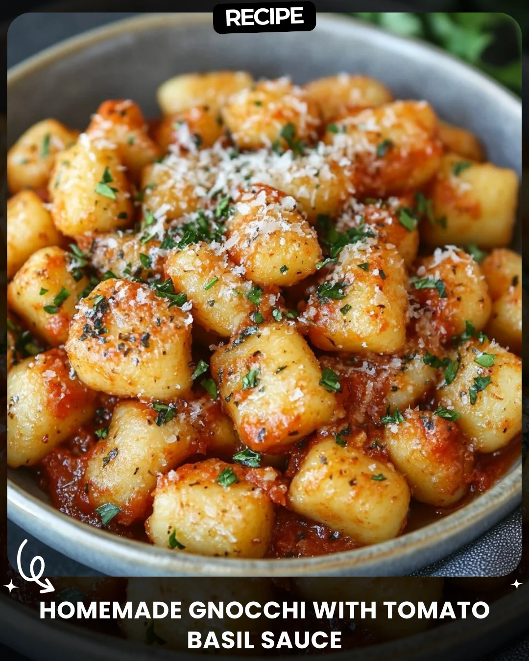 Homemade Gnocchi with Tomato Basil Sauce