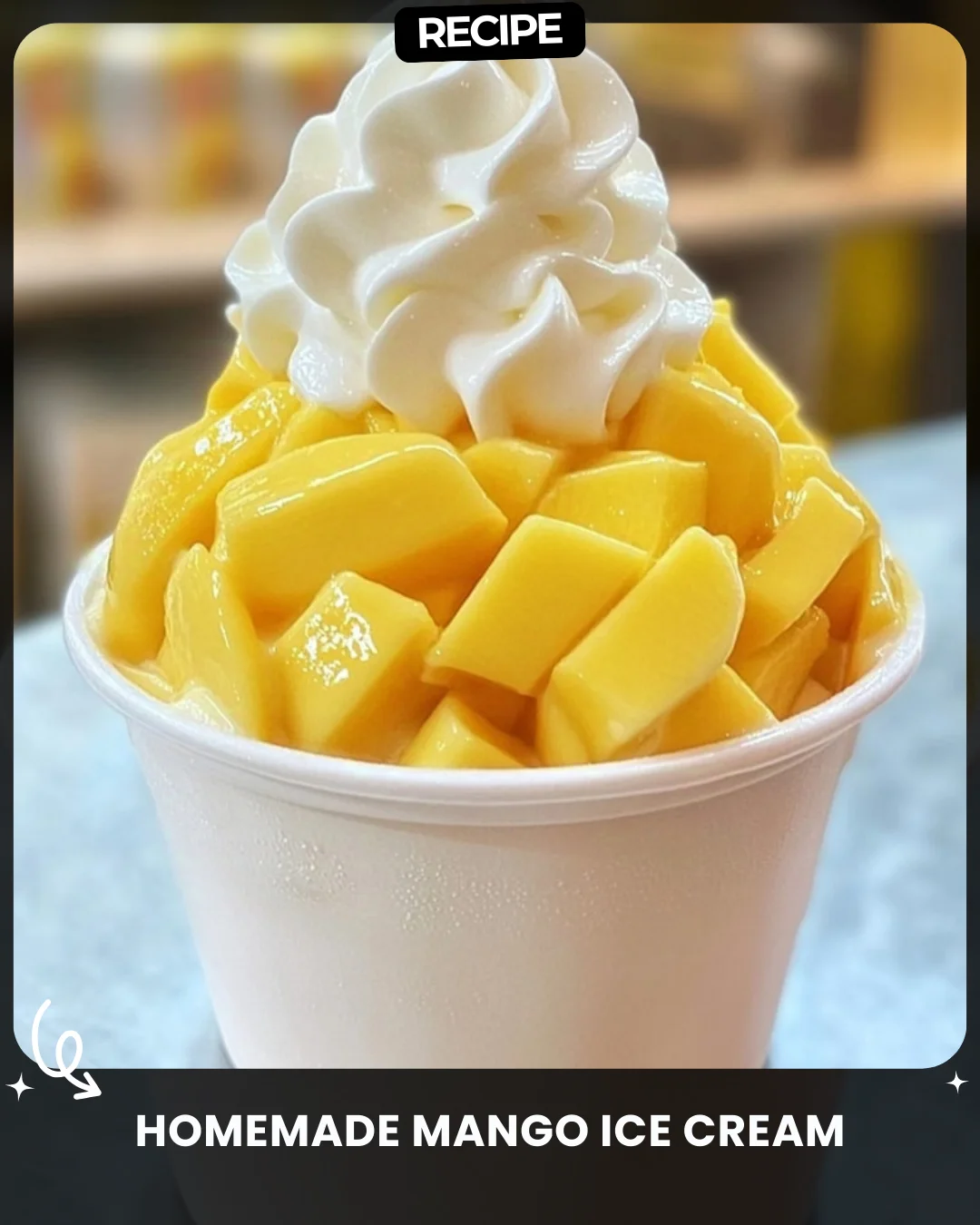 Homemade Mango Ice Cream