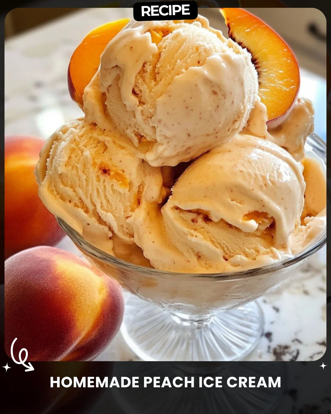 Homemade Peach Ice Cream