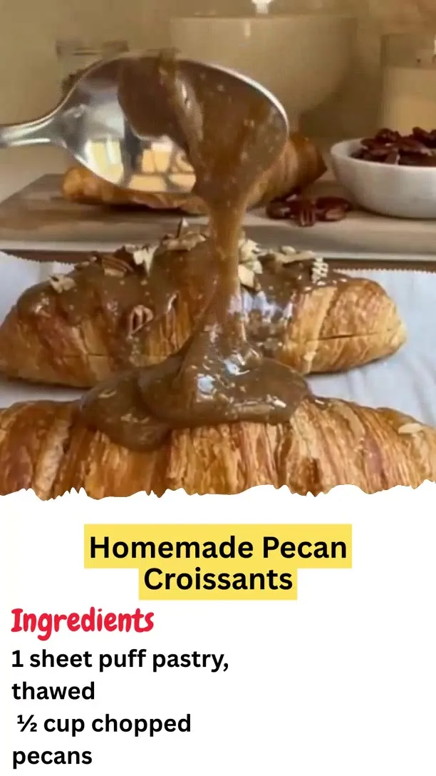 Homemade Pecan Croissants