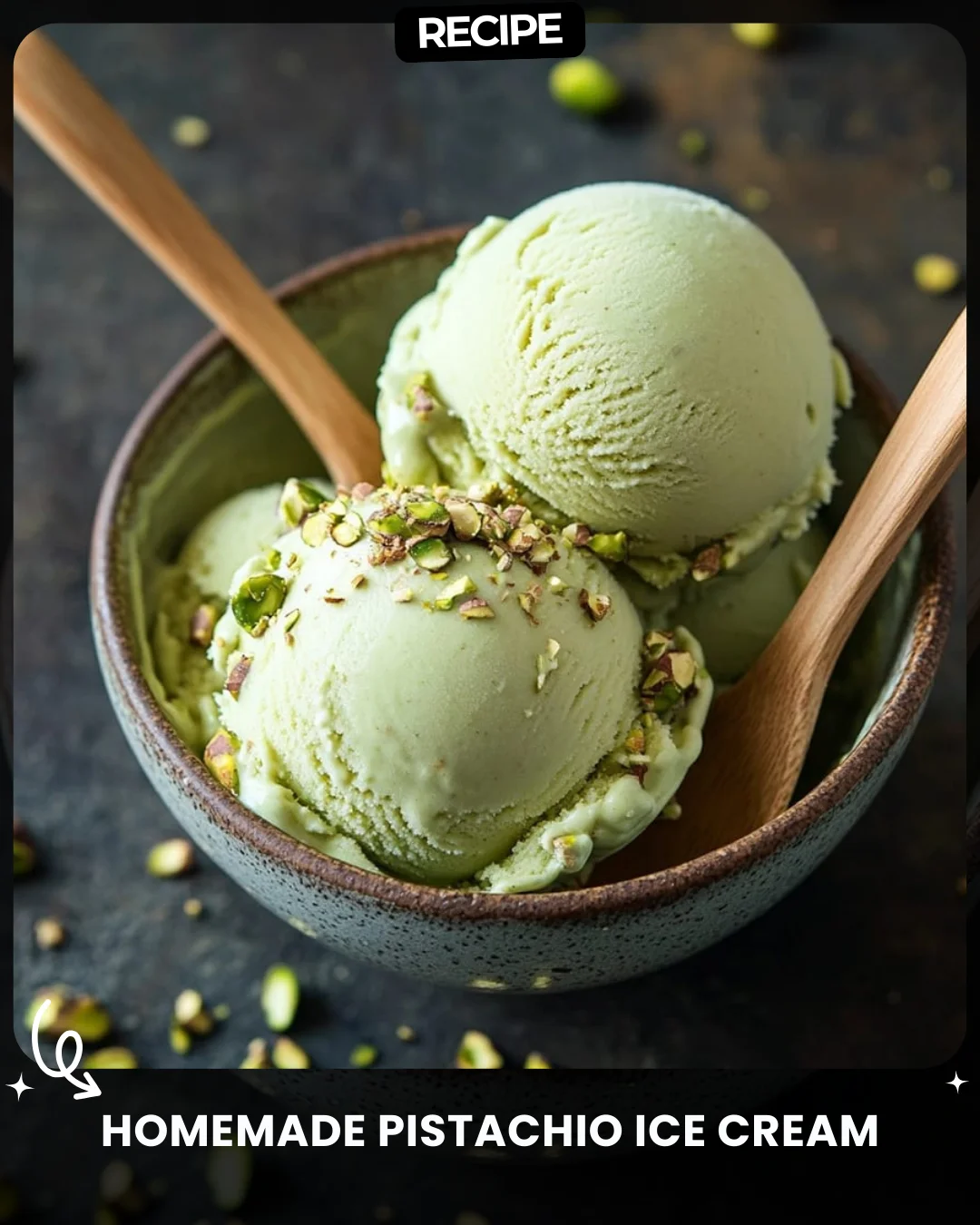 Homemade Pistachio Ice Cream