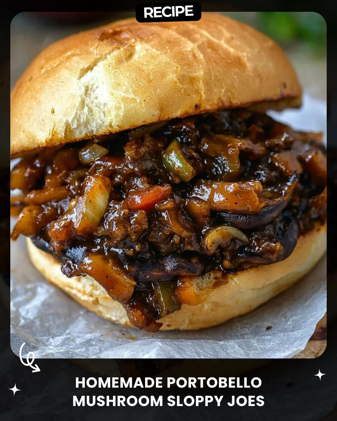 Homemade Portobello Mushroom Sloppy Joes