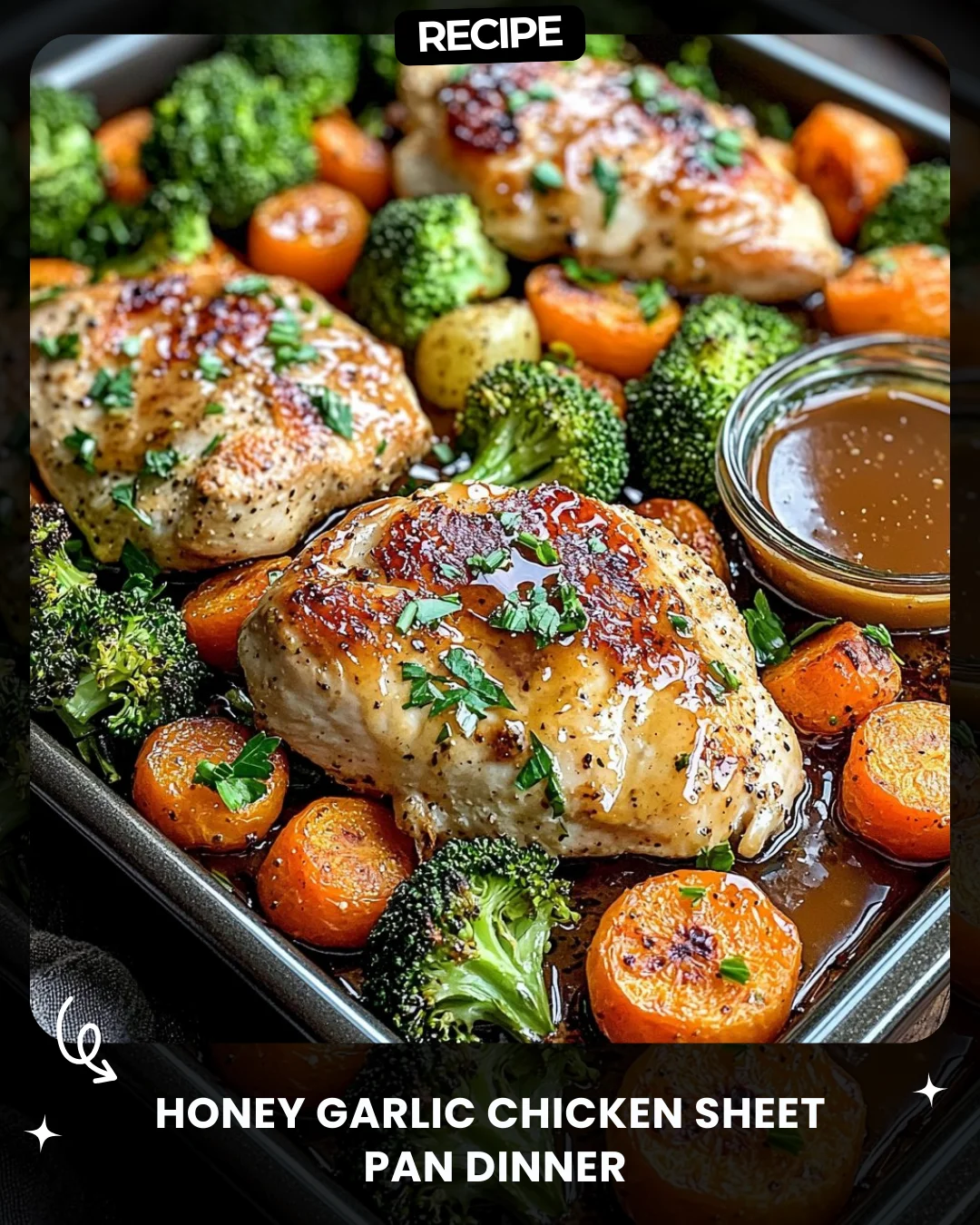 Honey Garlic Chicken Sheet Pan Dinner