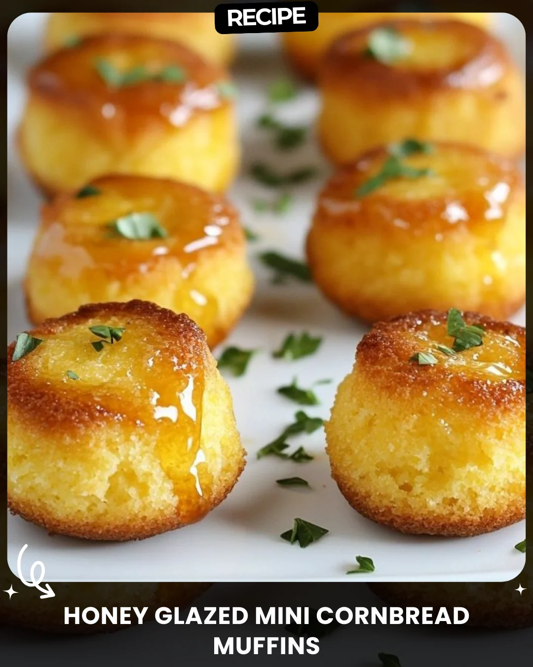 Honey Glazed Mini Cornbread Muffins