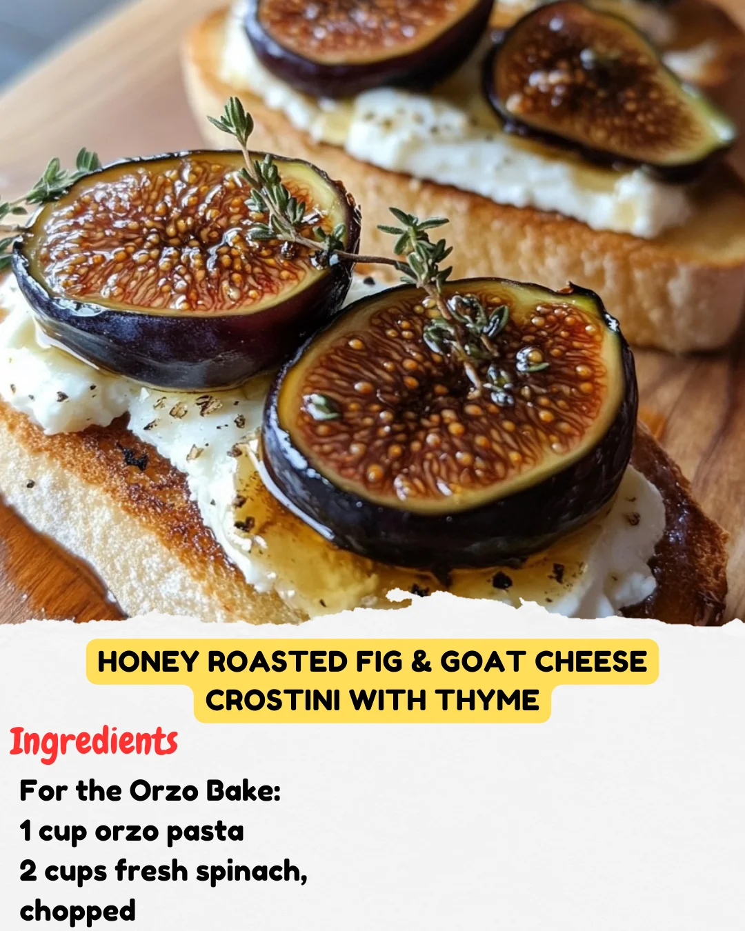 Honey Roasted Fig & Goat Cheese Crostini with Thyme
