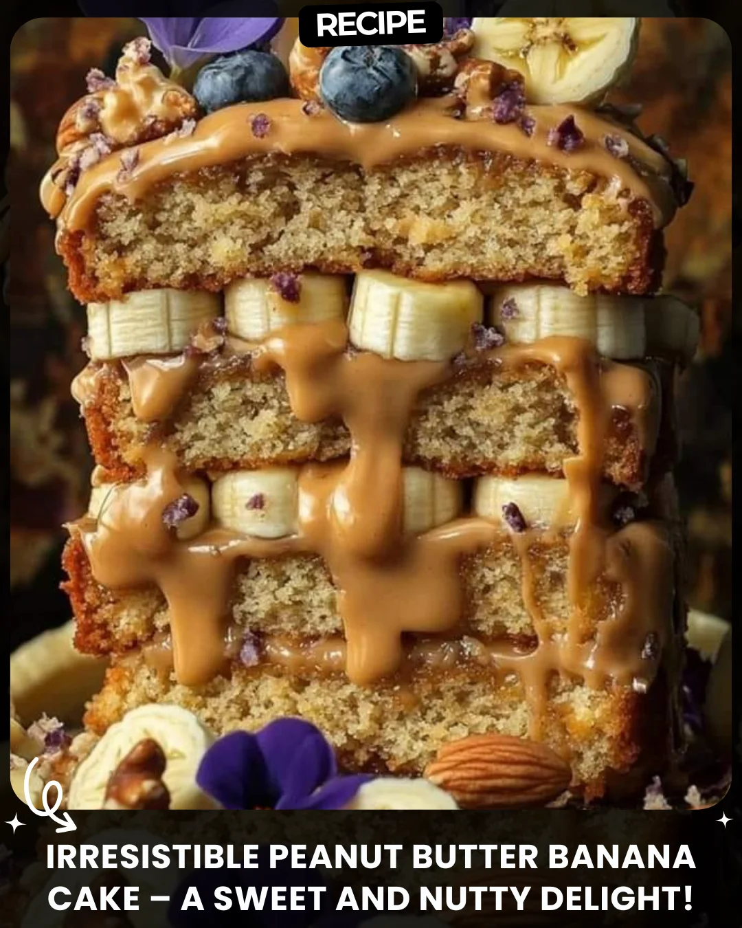 irresistible peanut butter banana cake – a sweet and nutty delight!