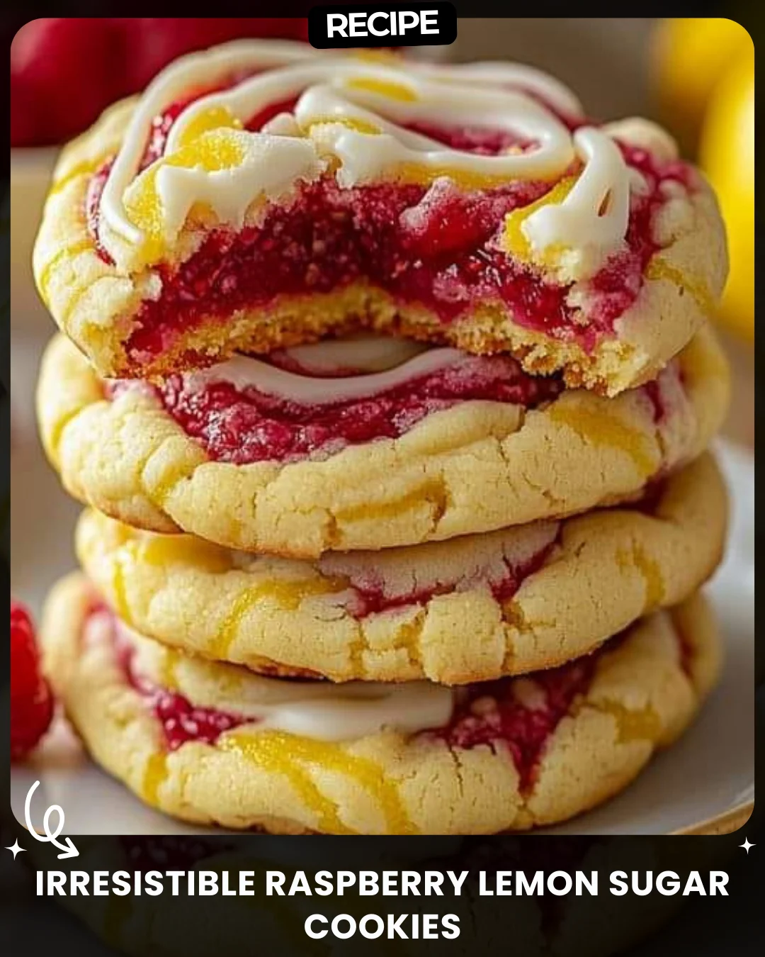 Irresistible Raspberry Lemon Sugar Cookies