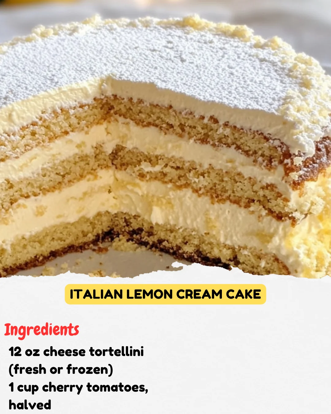 Italian Lemon Cream Cake