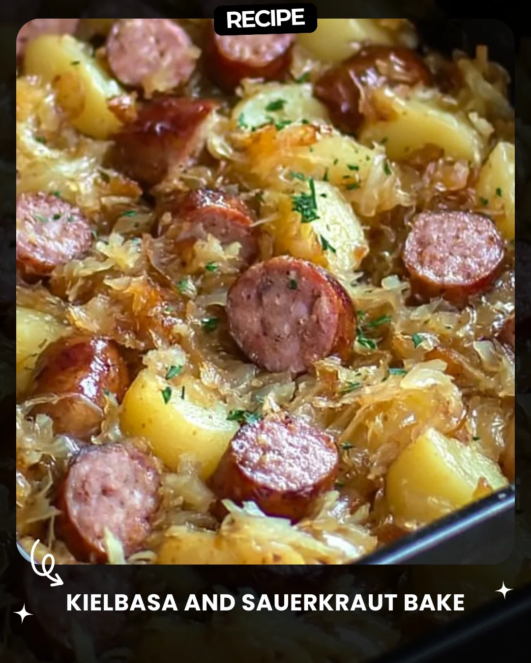 Kielbasa and Sauerkraut Bake