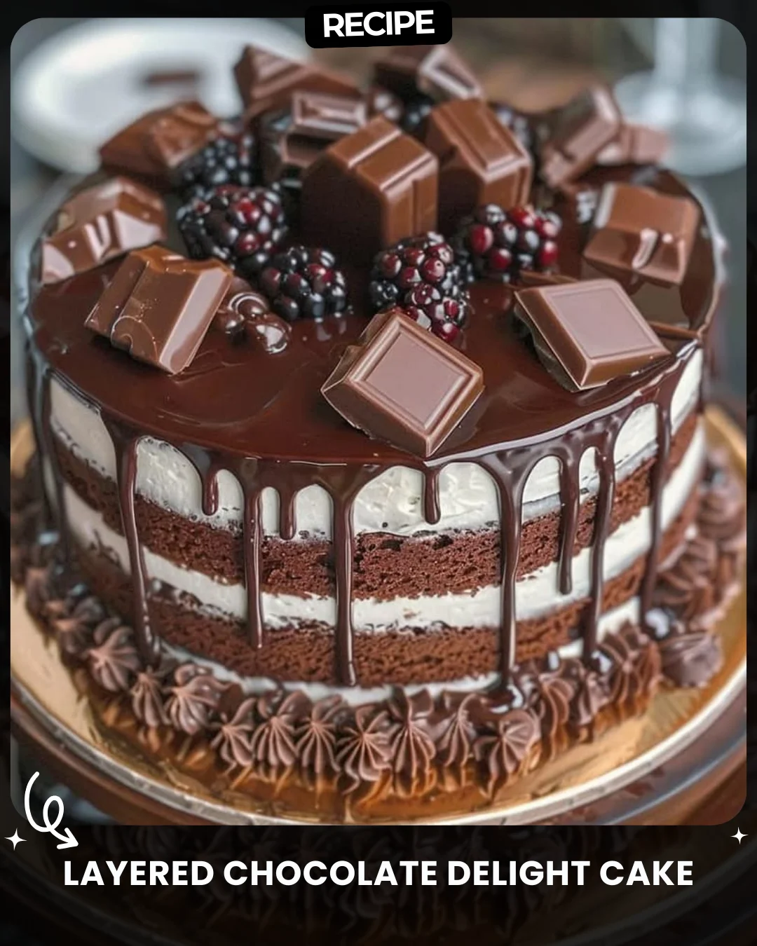 Layered Chocolate Delight Cake