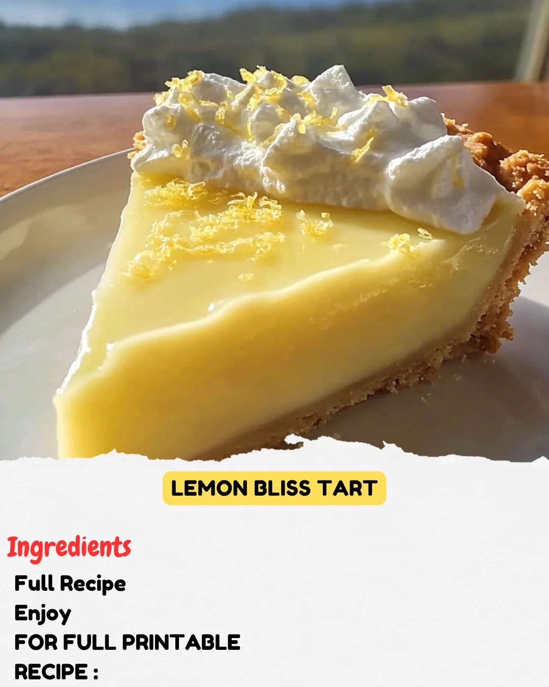 Lemon Bliss Tart