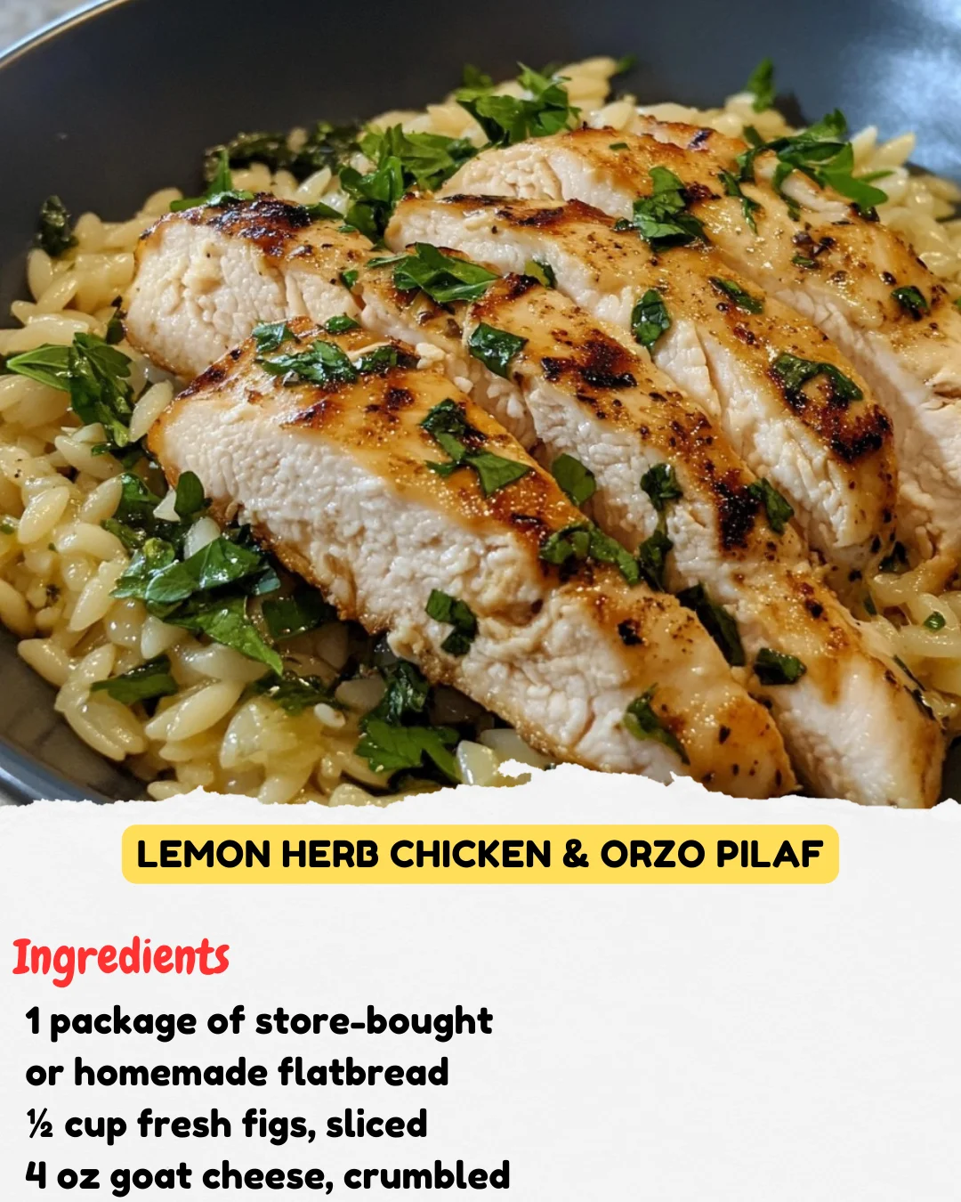 Lemon Herb Chicken & Orzo Pilaf