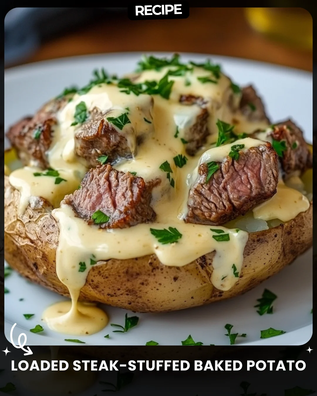 Loaded Steak-Stuffed Baked Potato